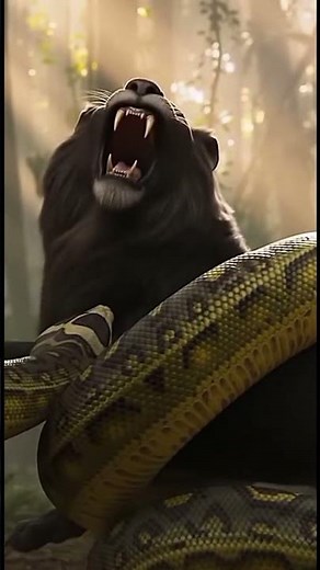 Lion vs Anaconda Fight Ends in a Shocking Mystery"
