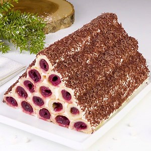 Find out this delicious cherry cake's hidden secret! 🍒 😮 😋 Full instructions in the description: https://www.youtube.com/watch?v=xHCNCON834g&feature=youtu.be | Scrumdiddlyumptious