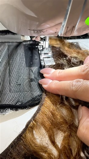 DIY drawstring ponytail with sewing machine