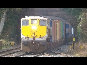 Irish Rail Freight and Departmental Trains at Kildare 20-2-2014
