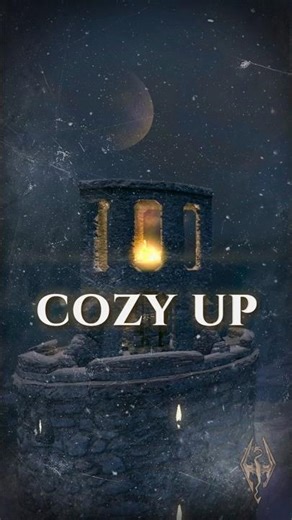 The Warmest Fire in Skyrim: Winter Night Ambience 🔥🌨️