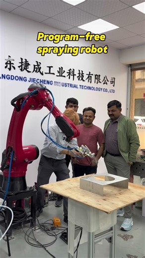 India🇮🇳 Customer on-site visit #spraying robot #industrial robot #spray gun