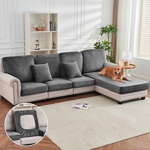 Sanmadrola Couch Covers Velvet Sofa Cushion Cover Stretch Machine Washable Universal Slipcover Furniture Protector for Couches Sectional Sofas, Gray - Walmart.com