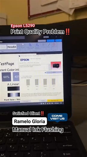 Epson L5290 Print Quality Problem. Fixed. Manual Ink Flushing | Standard Ink Flushing | Waste InkPad Counter Full Reset #epsonprinter #Epson #EpsonL5290 #printerrepairservice #vtcomphonerorepairservices #vtcomphoneromaragondonbranch #vtcomphoneroshop Erika Franza Bautista-Torres Ramelo Gloria PUP Maragondon Branch | Van Eindree Torres