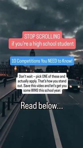 BrownFig on Instagram: "List of 10 competitions: 💡 1. Toshiba ExploraVision Science Contest “Think Shark Tank but for science — create a futuristic invention idea. Deadline: February 2026.” ⚖️ 2. Federal Reserve High School Fed Challenge Application Deadline: February 15. Submission Deadline: March 17 A great opportunity for students interested in economics, finance, public policy, and research-based presentations. ❄️ 3. The American Society of Heating, Refrigerating & Air Conditioning Engineer