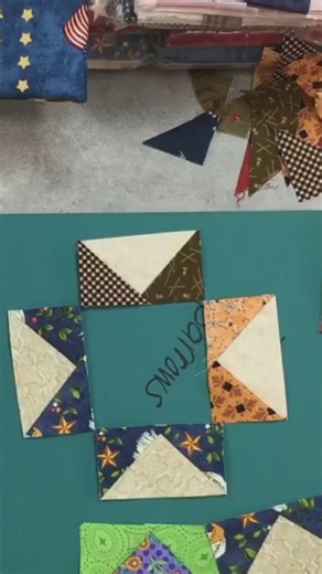 6.8K views · 106 reactions | Discover the beauty of quilting with our latest designs!  Explore the Pumpkin Star and Soldier's Block quilts, featuring the timeless flying geese pattern. Perfect for adding a touch of handcrafted charm to your space. Kits and patterns available on our website now!  Want to learn more about Teaching, Products, and our Premium Club? Click here:  linktr.ee/jodibarrows #Quilting #Patchwork #CraftYourStyle | Square in a Square quilting | Facebook