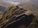 Snowdon Mountain's historic Victorian railway seen from the air | Daily Mail Online