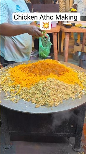 Burma Famous Street Food 🤤 Chicken Atho Making 🤩 Pondicherry#vinayfoodie#streetfoodtelugu#streetfood