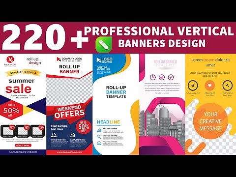 220+ Professional Vertical Banners Design Download In CDR Files |English| |Corel Draw Tutorial|