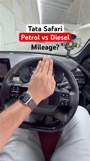 Tata Sierra Diesel vs Petrol Mileage comparison #manishbhardwaj #tatasafari #dieselcars #shorts
