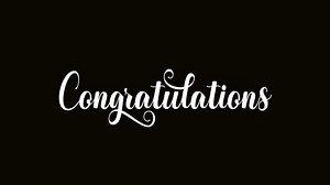 Congratulations Text Animation lettering for celebratory designs on a green background. Suitable for greeting cards, announcements, and congratulatory messages for various occasions. footage animation