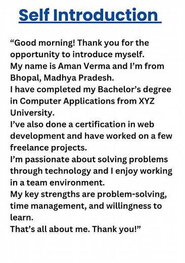 "How to Introduce Yourself in English for Interview | Job Interview Introduction | English Speaking"