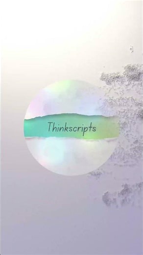 Welcome to Thinkscripts...