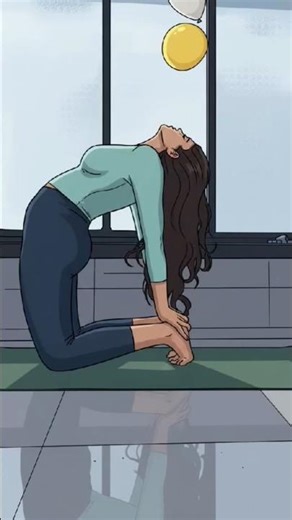 This pose activates the Anahata chakra. Ustrasana (camel pose).#motivation #yoga #camelpose