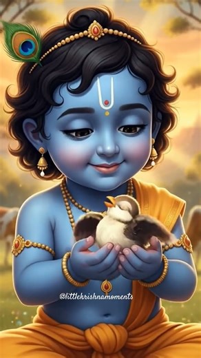 Krishna’s Gentle Love for Every Creature ✨💙