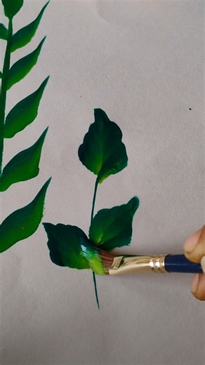 Easy leaf acrylic painting tutorial for beginners #art #leafpainting #acrylic #painting #shots