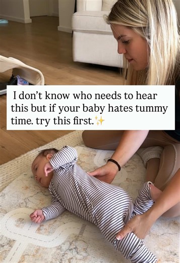Save this if your baby hates tummy time 👇 Want to make tummy time feel less stressful for both you and your baby? Here’s one of my favourite go-to tricks as a paediatric physio: ✨ Roll your baby onto their tummy instead of placing them straight down. This small change makes the transition into tummy time so much smoother and easier for babies. When you roll them, you’re actually helping them: • increase body awareness • develop better head control • improve balance and coordination • learn the 