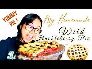 PICKING WILD HUCKLEBERRIES & HOW TO MAKE IT A PIE RECIPE + Flaky Crust Pie with scoop of ice cream