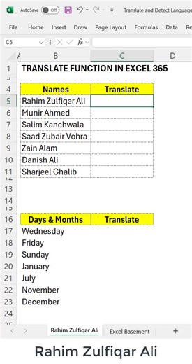 Excel 365 Translation Functions: TRANSLATE and DETECTLANGUAGE Explained