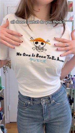DIY one piece shirt fail 🏴‍☠️ #diy #onepiece #artprocess #customshirts #anime