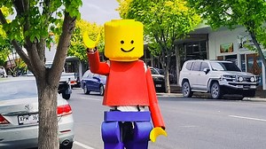 When Alex puts on his Human Lego Man suit, everything is awesome