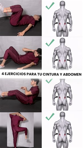activa tu abdomen y cintura: Los 4 mejores ejercicios 🔥 ① ➔ Giros de piernas tumbado ② ➔ Abdominales rusos ③ ➔ Abdominales oblicuos ④ ➔ Elevaciones de rodillas de pie ✅ 3 series de 15 a 20 repeticiones #dolorlumbar #PilatesEmCasa #movilidad #backpain #fitness #aliviodeldolor #ejercicio #salud #exercise #fisioterapia #SaludYBienestar #ciatalgia #ejercicios #caderas #CIATICA #lowbackpain #dolordeespalda | Alfakine
