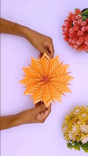 ❄️ Easy 3D Paper Cutting Snowflake Design 🌈 Creative Winter Craft Ideas