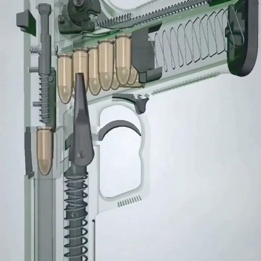 How a gun works | gun mechanism animation | gun firearm work