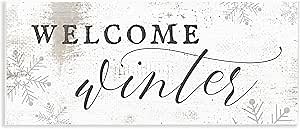 Stupell Industries Welcome Winter Phrase Geometric Snowflake Pattern