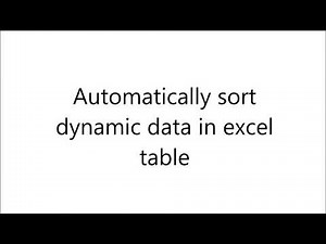 How automatically sort columns in excel table with macros/VBA code included