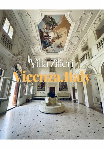 🌿 VILLA ZILIERI — A HIDDEN GEM IN VICENZA YOU HAVEN’T HEARD ABOUT YET 🌿 If you've been to Venice and you're now searching for something quieter and beautiful without the crowds, save this place: Villa Zileri. It's not just a villa — it’s a time machine that takes you straight into an era of silk, velvet, and a genius named Giambattista Tiepolo. 📍 Just 15 minutes from Vicenza, this 18th-century estate features Tiepolo’s frescoes, a dreamy landscaped park, and a vibe you’ll want to stay in fore
