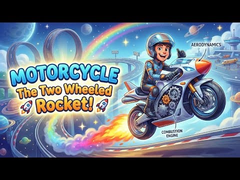 How Does a Motorcycle Work? 🏍️ Fun Engineering Lesson on Engine & Mechanics Explained for Kids!