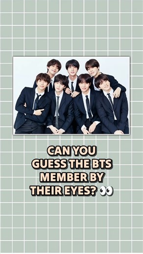 Can You Guess All BTS Members by Their Eyes? 👀 #kpop #bts #btsarmy #army #quiz #shorts