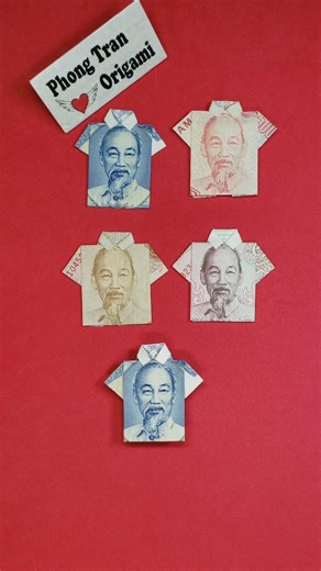 money origami shirt Ho Chi Minh #shorts