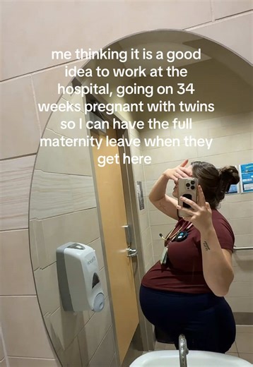 I have outgrown my maternity scrubs and compression socks #twinpregnancy #twinmom #33weekspregant #bumpdate #pregnantlife