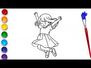 👧 "Pretty Girl Coloring Page for Kids | Let's Paint Together!