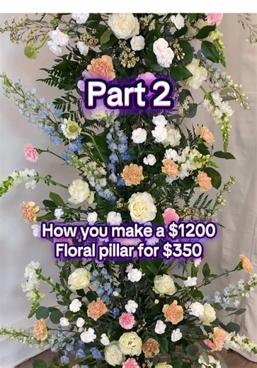 Part 2: How to add fresh flowers to your DIY ceremony pillar. A traditional florist starts at $1,200 for this. I did it for $350. The secret is in the layers and stem length variation. That is what makes it look professional. If you’re lost check out Part 1 (hot to build the base) is on my page. Save both. As always the full length tutorial is ALWASY FREE on YT. #DIYwedding #weddingflowers #ceremonydecor #tiktoklearningcenter #DIYbride