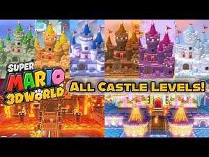 All Castle Levels! Super Mario 3D World - 2 Player 100% Complete (No Commentary).
