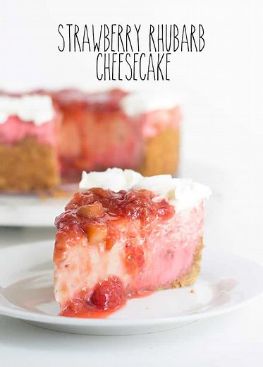 Strawberry Rhubarb Cheesecake