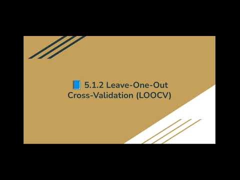 The Validation Approach and LOOCV Cross Validation Part -2