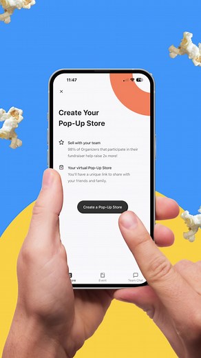 1.4K views | Create + customize your pop-up store in 2 simple steps! 1️⃣ Customize your photo 2️⃣ Set your fundraising goal ...and voilà! Simply share your store link and start promoting your pop-up. #DoubleGood #PopcornFundraiser #DoADoubleGood | Double Good | Facebook