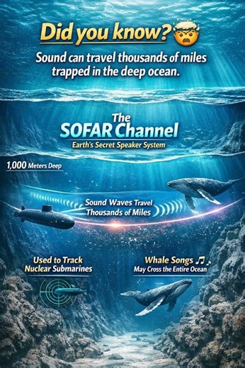 The Ocean Has a Secret Sound Channel 😱 (Travels Thousands of Miles!) #shorts