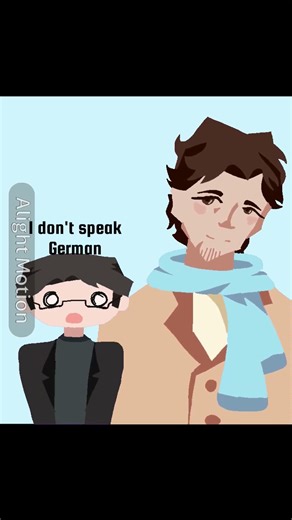 I don't speak German // summer in a pioneer tie animation meme