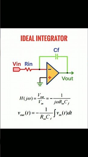 Ideal Integrator Diagram Explain #ideal #integrator #electrical #electronics #techinnovation #tech