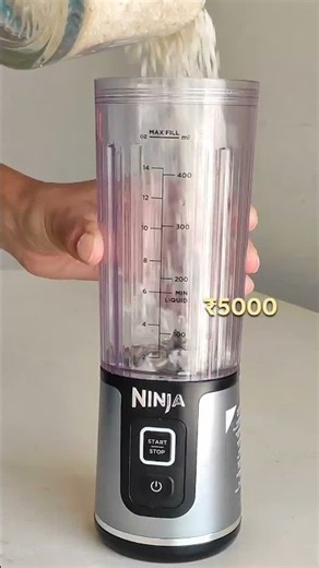 Can This Tiny Blender Grind Rice? 👀🍚 | Ninja Blast Test #blender #mixer