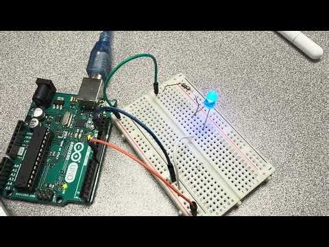 Circuit and Code For Demonstrating Variable LED Brightness Using Arduino