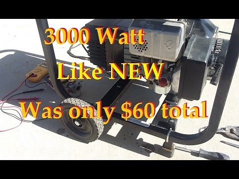 3000 watt Portable Generator Carburetor Repair Install (parts info below)
