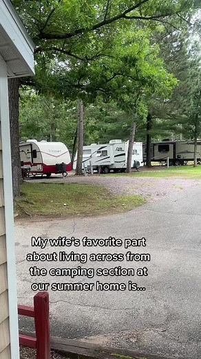 I cant blame her! I love the weekend fun but then I’m ready for a few days to recover 🤪 #littledevshow #camping #glamping #rvlife #marriedhumor #introverted #coupleshumor