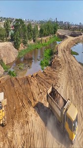 2K views · 33 reactions | New Construction Begins! Mini Dozer & 5-Ton Truck Reclaim Flooded Land Part 39 | Dozer Powerful | Facebook