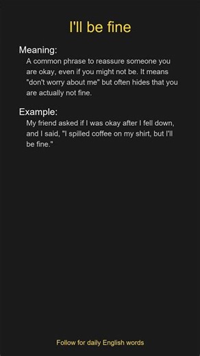 I'll be fine || Learn English from Movies/TV Series